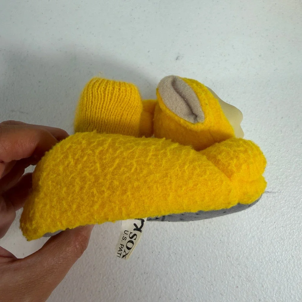 Teletubbies Toddler 3-4 Slippers Laa-Laa Vintage Plush Non-Slip Bootie Yellow